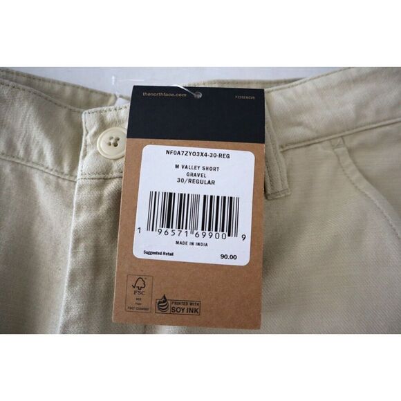 The North Face NF0A7ZYO3X4 Men's Sz 30/31 Gravel/Beige Valley Cargo Shorts - Picture 7 of 12